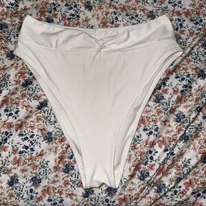 White aerie high cut cheeky swimsuit bottoms